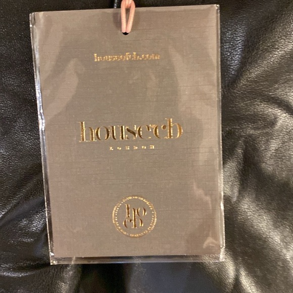 House of CB Black wide Straight Leg Pants size L NWT $195 - Picture 7 of 9